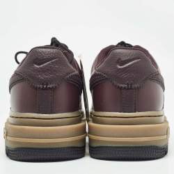 Nike Air Force 1 Burgundy Leather Air Force 1 Low Luxe Brown Basalt Sneakers Size 40.5