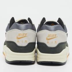 Nike Multicolor Mesh and Leather Air Max 1 Athletic Department Light Bone University Gold Sneakers Size 44