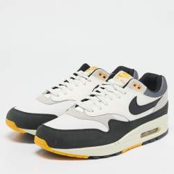 Nike Multicolor Mesh and Leather Air Max 1 Athletic Department Light Bone University Gold Sneakers Size 44