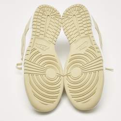 Nike Beige/White Leather Dunk Low Team Gold Sneakers Size 43