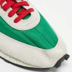 Pre Owned Nike x Undercover Multicolor Nylon and Suede Daybreak Lucky Green Red Sneakers Size 45.5