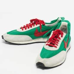 Pre Owned Nike x Undercover Multicolor Nylon and Suede Daybreak Lucky Green Red Sneakers Size 45.5