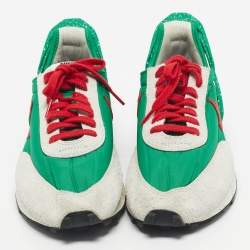 Pre Owned Nike x Undercover Multicolor Nylon and Suede Daybreak Lucky Green Red Sneakers Size 45.5