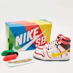 Pre Owned Nike Multicolor Leather SB Dunk High RX-0 Unicorn Gundam Sneakers Size 38