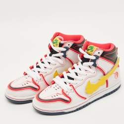 Pre Owned Nike Multicolor Leather SB Dunk High RX-0 Unicorn Gundam Sneakers Size 38