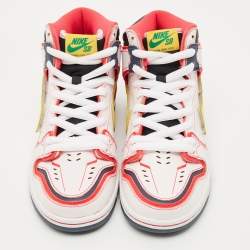 Pre Owned Nike Multicolor Leather SB Dunk High RX-0 Unicorn Gundam Sneakers Size 38