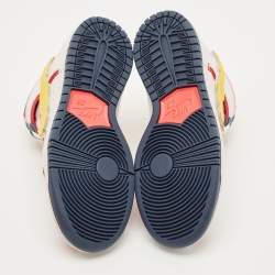 Pre Owned Nike Multicolor Leather SB Dunk High RX-0 Unicorn Gundam Sneakers Size 38