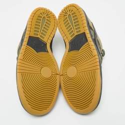 مملوكة مسبقًا Nike Multicolor Camouflage Canvas and Suede SB Dunk Low Skate Camo Sneakers Size 45