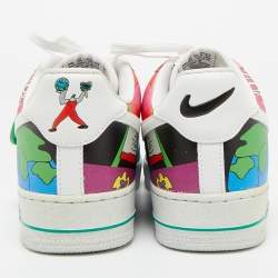 Pre Owned Nike Multicolor Leather Air Force 1 Low Flyleather Ruohan Wang Sneakers Size 45.5