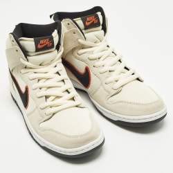 مملوكة مسبقًا Nike SB Dunk Pro PRM San Francisco Giants Size 46 Beige Canvas and Suede High Top Sneakers