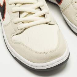 مملوكة مسبقًا Nike SB Dunk Pro PRM San Francisco Giants Size 46 Beige Canvas and Suede High Top Sneakers