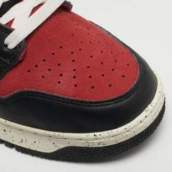 Pre Owned Nike Dunk Hi Size 45 Black Leather and Nubuck Leather Mid Top Sneakers