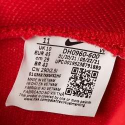 Pre Owned Nike Dunk High SE First Use Red Size 45 Red Leather and Suede High Top Sneakers