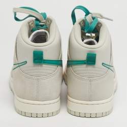 مملوكة مسبقًا Nike Dunk First Use Sail Size 45 Grey/Green Leather and Suede High Top Sneakers