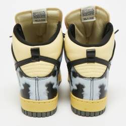 مملوكة مسبقًا Nike Dunk 1985 Black Acid Wash Size 45 Multicolor Leather High Top Sneakers