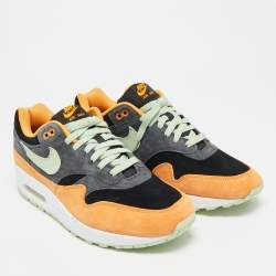 Pre Owned حذاء رياضي نايك اير ماكس 1 شبك و جلد شامواه أخضر / أبيض بطيخ مقاس 45