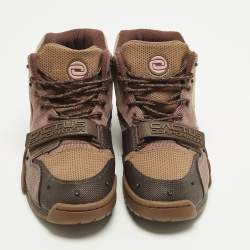 مملوكة مسبقًا Nike Air Trainer 1 SP Travis Scott Wheat Size 45.5 Multicolor Canvas High Top Sneakers