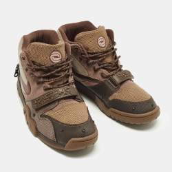 مملوكة مسبقًا Nike Air Trainer 1 SP Travis Scott Wheat Size 45.5 Multicolor Canvas High Top Sneakers