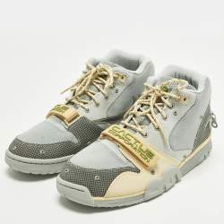 Pre Owned حذاء رياضي نايك اير ترينر 1 اس بي ترافيس سكوت رمادي ضبابي مقاس 46 متعدد الألوان كانفاس عالي الرقبة