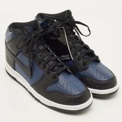 Pre Owned Nike Dunk Fragment Tokyo Size 45 Black/Blue Leather High Top Sneakers