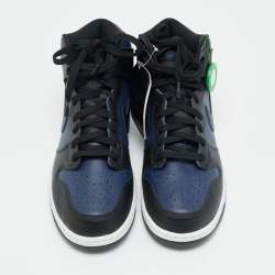 Pre Owned Nike Dunk Fragment Tokyo Size 45 Black/Blue Leather High Top Sneakers