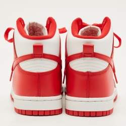 Pre Owned حذاء رياضي نايك تان/أبيض سويدي وجلد عنق عالي مقاس 38.5