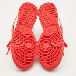 Pre Owned حذاء رياضي نايك تان/أبيض سويدي وجلد عنق عالي مقاس 38.5