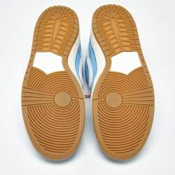 Pre Owned Nike SB Dunk Pro University Blue Gum Size 46 Blue Nubuck Leather and Suede Low Top Sneakers