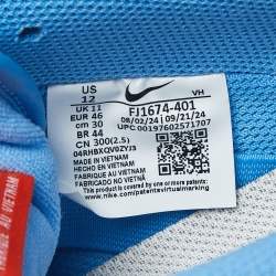 Pre Owned Nike SB Dunk Pro University Blue Gum Size 46 Blue Nubuck Leather and Suede Low Top Sneakers