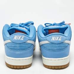Pre Owned Nike SB Dunk Pro University Blue Gum Size 46 Blue Nubuck Leather and Suede Low Top Sneakers
