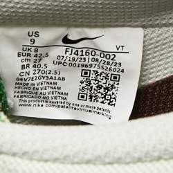 مملوكة مسبقًا حذاء رياضي نايك إير فورس 1 لو كانفاس أبيض وجلد 07 LV8 سي جلاس بأربطة مقاس 42.5