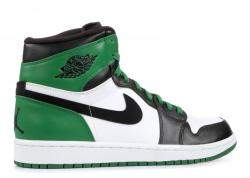 Pre Owned Air Jordan 1 x Nike Tricolor Leather Retro Celtics High Top Sneakers Size 43.5
