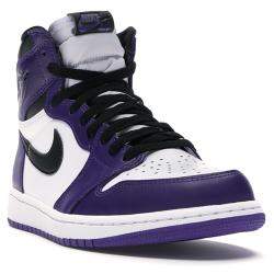 Pre Owned Nike Jordan 1 Court Purple 2.0 Sneakers Size 44