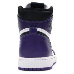 Pre Owned Nike Jordan 1 Court Purple 2.0 Sneakers Size 44