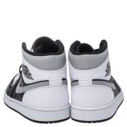 Pre Owned Air Jordan 1 Mid Nike Tricolor Leather High Top Sneakers Size 43.5