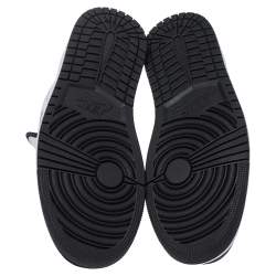 Pre Owned Air Jordan 1 Mid Nike Tricolor Leather High Top Sneakers Size 43.5