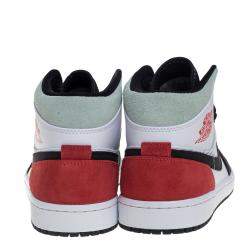 Pre Owned Nike Jordan 1 Mid Union Red Sneakers Size EU 46 (US 12)