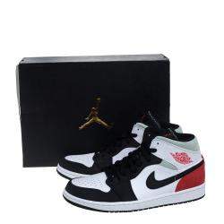 Pre Owned Nike Jordan 1 Mid Union Red Sneakers Size EU 46 (US 12)