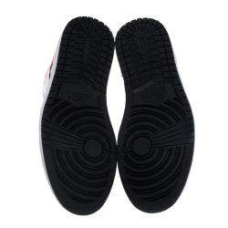 Pre Owned Nike Jordan 1 Mid Union Red Sneakers Size EU 46 (US 12)