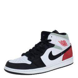 Pre Owned Nike Jordan 1 Mid Union Red Sneakers Size EU 46 (US 12)