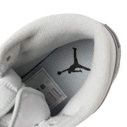 Pre Owned Air Jordan 1 Mid Grey/White Leather Camo Sneakers Size 42.5