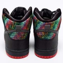Nike Black/Multicolor Faux Leather and Embroidered Fabric SPoT SB Dunk High-Top Gasparilla Sneakers Size 43