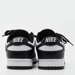 Nike Dunk Black/White Leather Low Top Sneakers Size 44