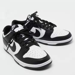Nike Dunk Black/White Leather Low Top Sneakers Size 44