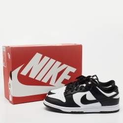 Nike Dunk Black/White Leather Low Top Sneakers Size 44