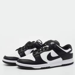 Nike Dunk Black/White Leather Low Top Sneakers Size 44
