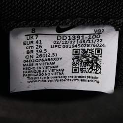 Nike Black/White Leather Dunk Retro Low Top Sneakers Size 41