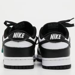 Nike Black/White Leather Dunk Retro Low Top Sneakers Size 41