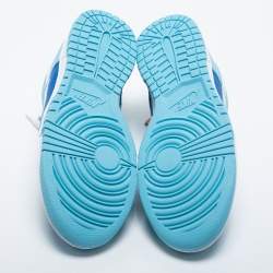 Pre Owned Nike Tricolor Leather Dunk Low Argon Low Top Sneakers Size 42