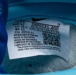 Pre Owned Nike Tricolor Leather Dunk Low Argon Low Top Sneakers Size 42